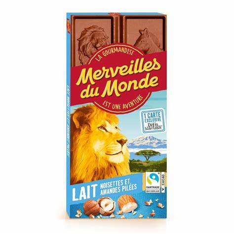 Tablette de chocolat au lait Merveilles du Monde