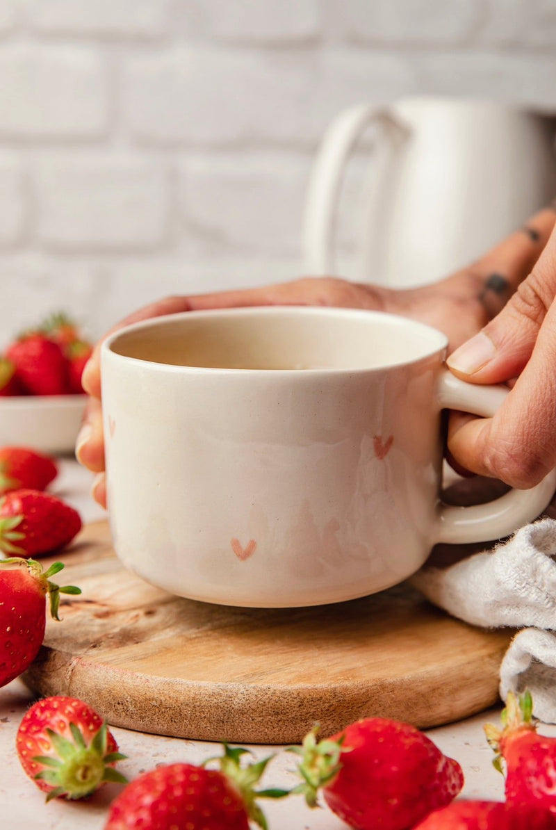 Tasse Coeurs en Porcelaine - TeaHeritage