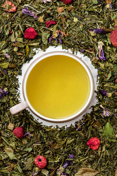 Thé Vert Bio Violette Framboise - 100g - TeaHeritage