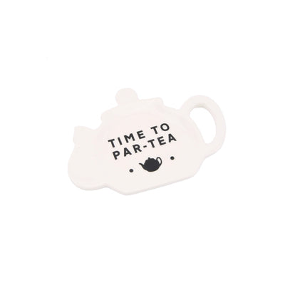 Coupelle repose sachet de thé en céramique « Time To Par-Tea » - TeaHeritage